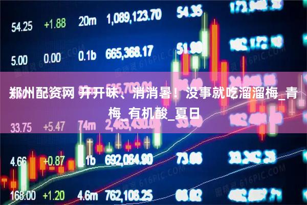 郑州配资网 开开味、消消暑！没事就吃溜溜梅_青梅_有机酸_夏日