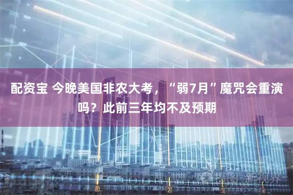 配资宝 今晚美国非农大考，“弱7月”魔咒会重演吗？此前三年均不及预期